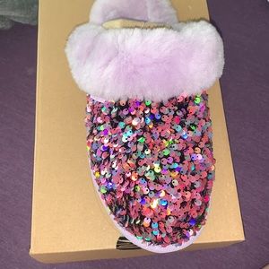 NEW UGG SCUFFETTE II STELLAR SEQUIN LILAC WOMEN 9